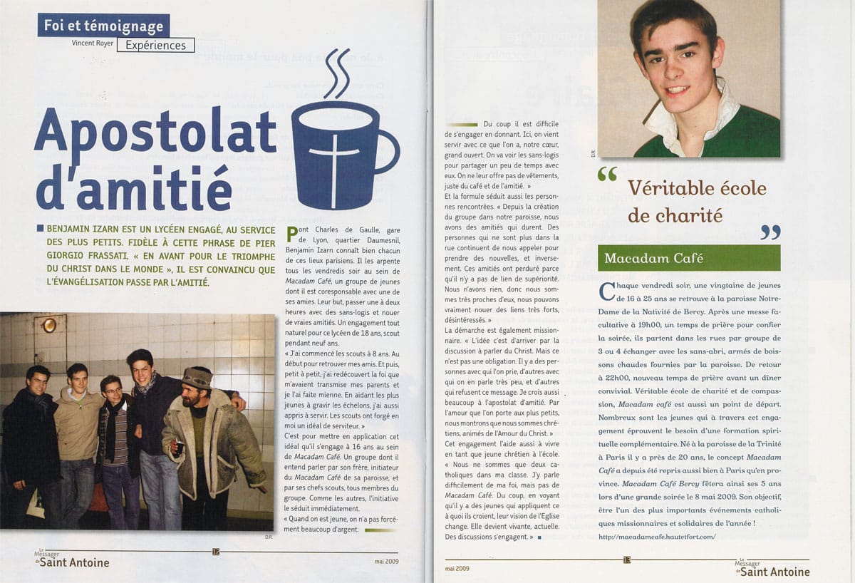 Apostolat d'amitié - Le Messager de Saint Antoine